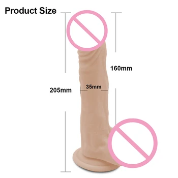 DB170-205 Piele Nou sentiment Realist Penis Vibrator Cu ventuza Jucarii Sexuale pentru Femei Produse pentru Sex de sex Feminin Masturbari Penis