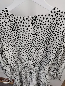 Vintage Leopard Salopetă Pentru Femei Chic O-gât Culoare Lovit de Înaltă Talie Subțire Fost Subțire Costum Salopeta Moda Haine Tide 2020