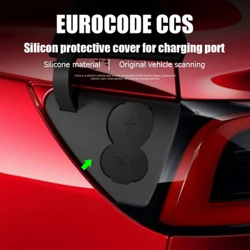 Silicon Portul de Încărcare rezistent la apa Praf Capac de Protecție pentru Tesla Model 3 2017-2020 Y-Eur Versiune Accesorii Auto