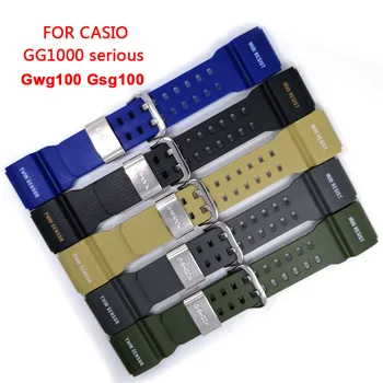 Pentru Casio Ceasuri Curea Silicon Benzi de Cauciuc pentru Casio GG1000 Gwg100 Gsg100 Serios Bratara Curea de Ceas
