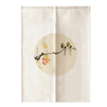 Clasic chinez Flori și Păsări Model Usa Perdele Stil Japonez Flori Bucătărie Partiție Panouri Tesatura*NT