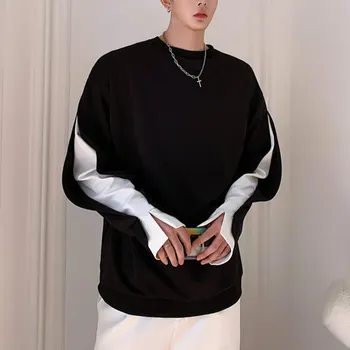 XITAO Moda Tricou Femei Plisată Pulover Mici Proaspete Casual 2020 Toamna Plus Dimensiune Mozaic Pierde Tricoul ZP3779
