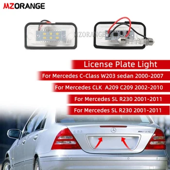 1 Pereche Auto-Styling LED-uri de Lumină de inmatriculare Pentru Mercedes Benz C-class W203 Sedan 2000-2007 Pentru Benz CLK A209/C209 2002-2010