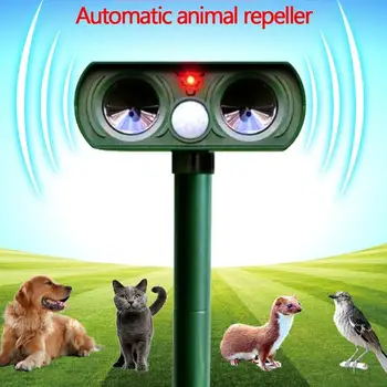 Alimentat cu energie solară Animal Conduce Repeller Sperie câini pisici Păsări Impermeabil Evacuarea de Alarmă în aer liber Repeller Alarma Ultrasonics Anima A0H1