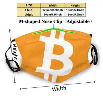 Cryptocurrency Bitcoin Design Personalizat Pentru Copilul Adult Masca Anti Praf Print Filtru Lavabil Masca De Fata Bitcoin Moneda Cripto