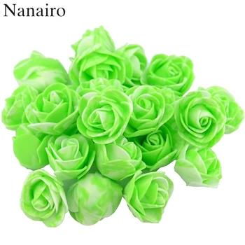 500pcs 3,5 cm Colorate PE Spuma Artificiala Floare Trandafir Cap Scrapbooking Pentru DIY Nunta Decorațiuni Handmade Flori False