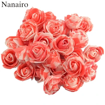 500pcs 3,5 cm Colorate PE Spuma Artificiala Floare Trandafir Cap Scrapbooking Pentru DIY Nunta Decorațiuni Handmade Flori False