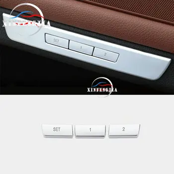 Pentru BMW Seria 5 F10 11-16 & 5 GT F07 11-17 3pcs Chrome Seat Butoane de Memorie Înlocuiți Capacul ornamental