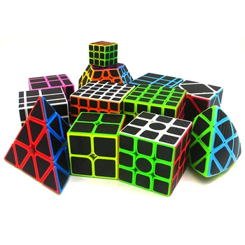 ZCUBE 14 Tipuri de Fibră de Carbon, Viteza Cuburi Autocolant Cub Magic Cubo Magico Jucărie Puzzle pentru Copii Copii Cadou Jucărie de Tineret Instrucțiuni Adult
