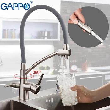GAPPO robinet de bucatarie bucatarie robinete de apă mixer robinet chiuveta filtru robinete robinete mixer punte montat purificator chiuveta negru mixere
