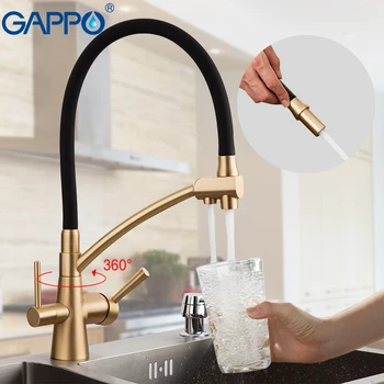 GAPPO robinet de bucatarie bucatarie robinete de apă mixer robinet chiuveta filtru robinete robinete mixer punte montat purificator chiuveta negru mixere