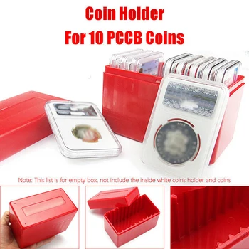 10 Monede Titularul Capacitate ABS Cutie de Depozitare Caz, Titularul Placa Pentru PMG TACC PCGS PCCB