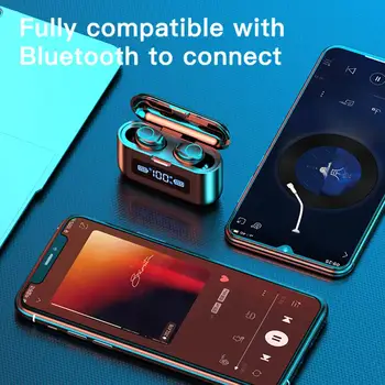 B10 WirelesTWS 5.0 Bluetooth, Anulare a Zgomotului Căști Microfon Dual Sport În Ureche 9D Căști Căști Cu 1200mAh Caz de Încărcare