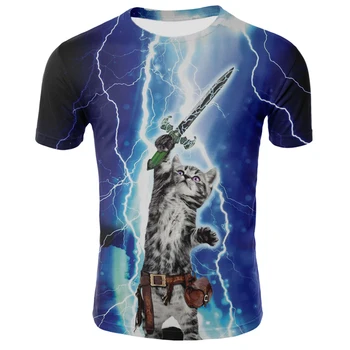 2021 nou cool T-shirt pentru bărbați și femei 3D de imprimare T-shirt pisica cu mânecă scurtă top de vara tricou funny T-shirt de sex masculin S-6XL
