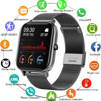 În 2020, Noul P8 Ecran Color Smart Watch Femei barbati Full Touch de Fitness Tracker Tensiunii Arteriale Ceas Inteligent Femei Smartwatch pentru Xiaomi