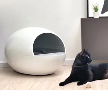 Inteligent Complet Automat Pisici Bazinul Anti-stropi Cat Toaletă, Smart Electric Curățare Pisica Litiera Pisica Ouă Fecale Lopata