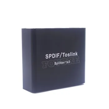 SPDIF Digital Optic Toslink Audio Switcher Splitter Extender 1x3 Splitter-ul Optic Adaptor 1 din 3 cu Adaptor de Alimentare