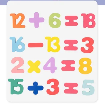 1 buc 20cm Placa de Lemn cu Alfabet Colorat Numărul de Puzzle 3D pentru Copii mai Devreme Jucărie de Învățământ Scrisoare de Potrivire Joc de Familie