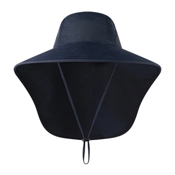 1 PC în aer Respirabil Șapcă de Pescuit Drumetii, Camping UV de Protecție Față, pe Gât, Capac Vizor Pălărie Clapa Pălărie Margine Largă Catarama