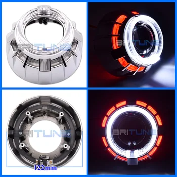 Britune 2.5 Proiector Capace LED Angel Eyes Bezel Pentru WST Lentile Bi-xenon Faruri Lentile Acoperă Retrofit Lumini Auto Accesorii