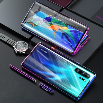 Magnetic Flip Caz de Telefon Pentru Samsung A50 SM A505 F DS Sticlă Călită Complet Acoperi Cazuri de Protecție Pentru Galaxy A70 A20 A30 50