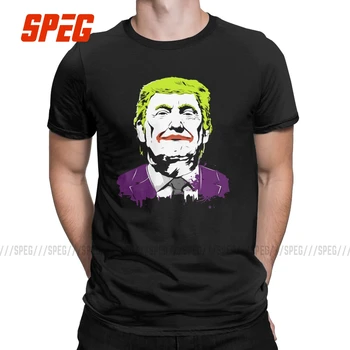 Donald Trump Clovn Print T-Shirt Pentru Bărbați Clasice Joker Stil De Moda Din Bumbac Tricouri Gât Rotund Tricou Maneca Scurta