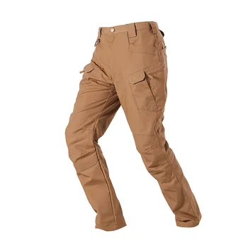 Bărbații Militare Tactice Pantaloni Carouri Material Impermeabil Multi-buzunare Pantaloni de Marfă în aer liber, Drumeții Luptă Armată Formare Pantaloni
