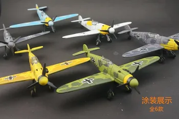6PCS/Set 4D-al doilea Război Mondial Germania Luptător Model 1:49 Plastic Asamblate Avion Militar Model de Jucărie Pentru Copii