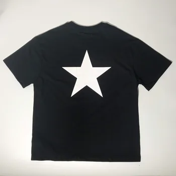2019 Kanye Tricou Solid Mens Rochie de Vara Pentagrama T-shirt Sezonul 5 Kanye West Bumbac Gri Tricou Kanye Supradimensionate, dimensiunea