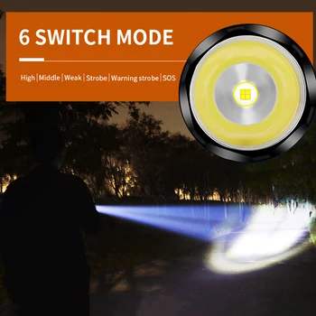 Puternic 5 Moduri de Iluminare XHP90 Tactice Lanterna Super-Luminos LED rezistent la apa Lanterna Camping Hunt Flash de Lumină de Urgență Felinar