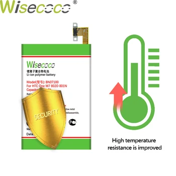 WISECOCO 4650mAh BN07100 Baterie Pentru HTC One M7 801E 801S 801N 802D 802W 802T BN07100 HTL22 J Telefon Mobil +Numărul de Urmărire