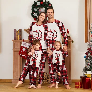 2020 Familie De Craciun Set De Pijama Familie De Potrivire Haine De Crăciun De Familie Haine Pentru Adulți Copii Pijamale Pentru Copii Romper Sleepwear