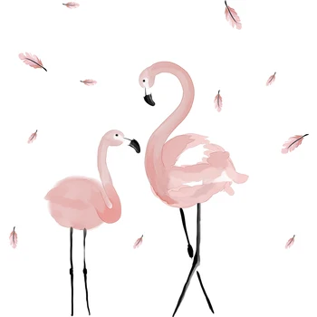 Haotic Iarba Autocolante de Perete DIY Flamingo Animal Decalcomanii de Perete pentru Dormitor Copii Camera Copilului Bucătărie Decor Acasă