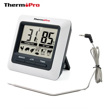 ThermoPro TP04 Mare LCD Digital de Bucatarie Mâncare de Carne de Gătit Termometru pentru GRATAR Grill Cuptor Fumător
