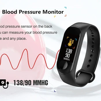 M3 Brățară Inteligent IP67 rezistent la apa Bratara Somn Heart Rate Monitor de Presiune sanguina Fitness Tracker M3 Smart Band Pedometru