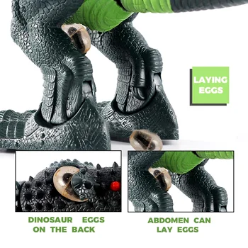 Simulare Vorbesc Dinozaur jucării Electronice Mecanice de Pulverizare Ou Ouat de Mers pe jos Dinozaur Model copii, jucarii educative
