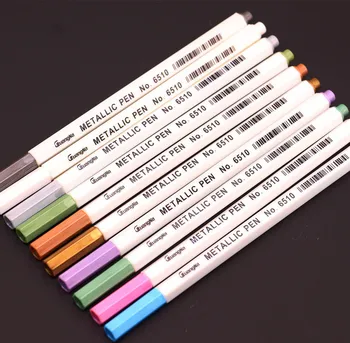 10buc/Lot Nou Desen Pictura carioci 10 Culori Stilou pentru Hârtie Neagră de Artă Marker Papetărie Semnătura Pen