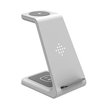 QI Birou fără Fir Încărcător Pentru iPhone 8 9 10 11 XR Ceas Airpods 3 in 1 Wireless Încărcător Stație de Andocare telefonul Sta