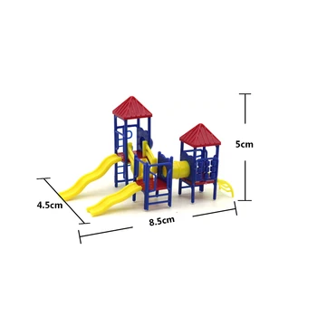3pcs Model Slide Miniature loc de Joaca Slide 1:75 Model la Scară Copii Tobogane loc de Joacă pentru Peisaj Layout