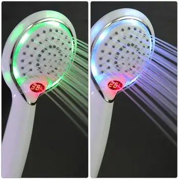 Lumina LED Cap de Duș cu Cap de Duș Portabil cu Temperatură Afișaj Digital 3 Culori de Apă Alimentat LED Duș cu Duza Stropitoare