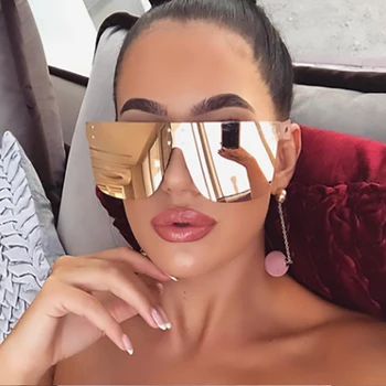 Supradimensionat ochelari de Soare Femei 2020 Mare Cadru Pătrat Flat Top Nit Gradient de Lentile de Ochelari de Soare Femei Bărbați Vintage Oglinda Nuante UV400