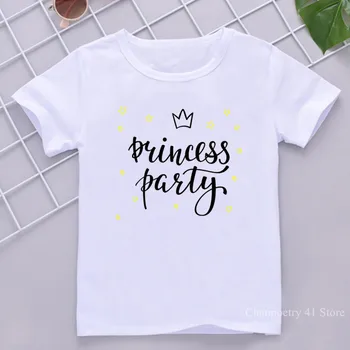 Mica mea Printesa Coroana de Vară de Îmbrăcăminte pentru Copii Printesa Fată Drăguță Mic T-shirt Estetica Copil Amuzant Topuri Echipajul Gât