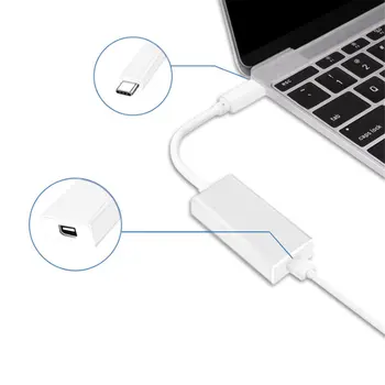 USB-C la Mini Display Port Adaptor USB 3.1 Tip C (Thunderbolt 3) pentru Thunderbolt 2 Adaptor Pentru MacBook Pro