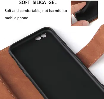 Pentru Coque iPone SE 2020 Caz Acoperire Retro cu Fermoar Folio Piele Magnetic Slot pentru Card de Portofel Telefon Caz pentru iPhone 12 11 Pro Max XR