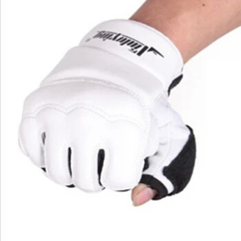 1 Pereche Jumătate Degetul Mănuși de Box din Piele PU MMA Lupte de Kick Box Mănuși Karate, Muay Thai de Formare Antrenament Manusi Copii pentru Bărbați