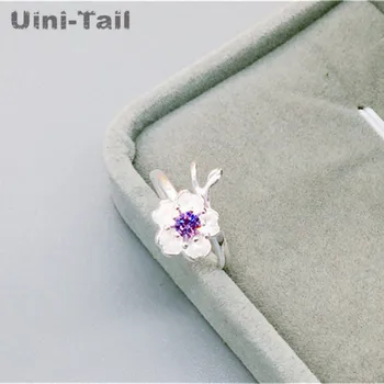 Argint 925 cherry deschidere inel reglabil de sex feminin coreeană tendință de moda bijuterii de argint deschidere inel simplu, inel creative