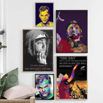 Avicii Cantareata de Muzica DJ Star Poster de Arta de Perete Imagine Postere si Printuri Panza Pictura pentru Camera Decor Acasă
