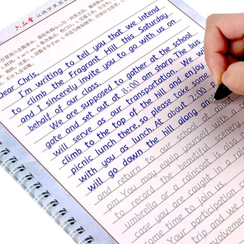 3 carte/set Hengshui engleză caiet + pixuri scrisul groove formare copia engleză Alfabet de cuvinte auto dispare pot fi refolosite