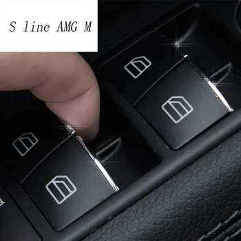 Auto styling geamurilor butoane comutator decor acoperi Autocolante garnitura pentru Mercedes Benz C Class W204 W212 Accesorii de Interior