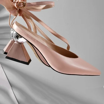 De vară 2020 stil tocuri inalte pantofi femei din piele femei glezna curea sandale elegante, pantofi de vara